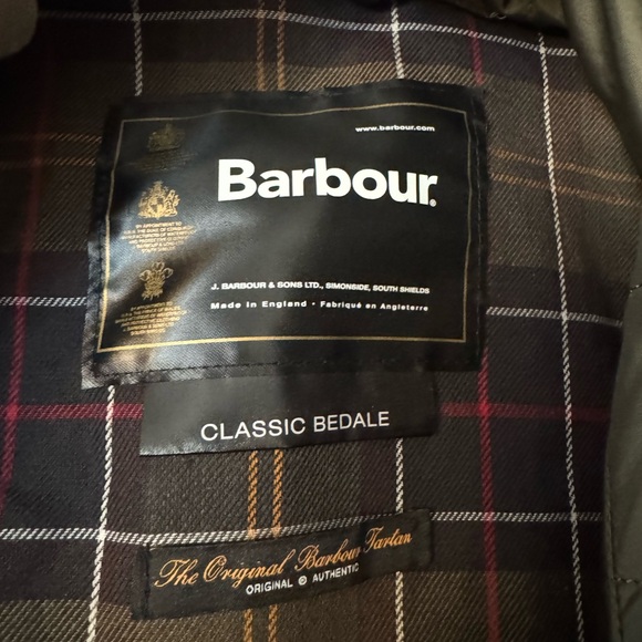 Barbour Classic waxed Bedale with detachable liner. - Picture 3 of 6